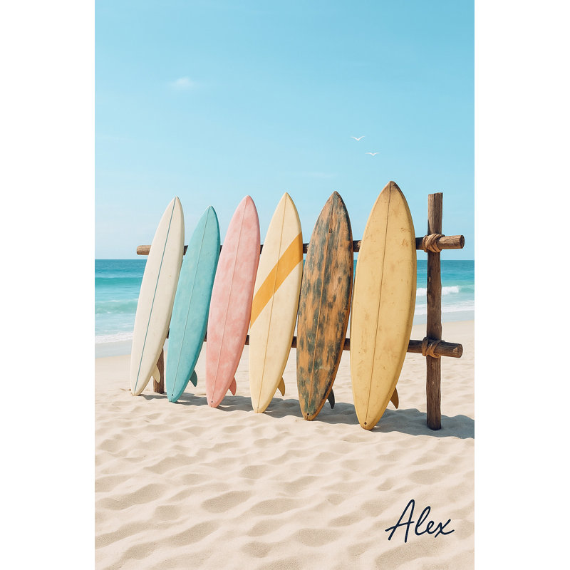 Highland Dunes Retro Surfboard Lineup on the Beach – Coastal